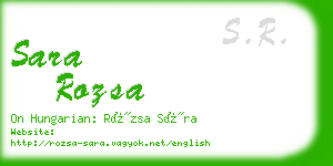 sara rozsa business card